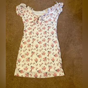 White floral dress